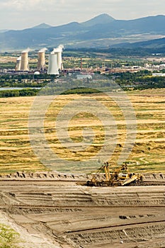 Landscape with extractive industry