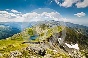 Landscape with Fagaras mountains in Romania