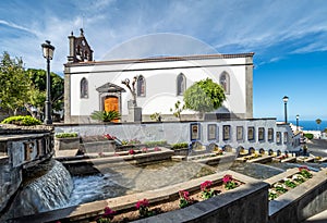 Landscape with famous Paseo de Canarias street on Firgas photo