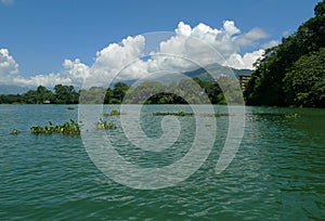 The landscape on the fee watt lake,pokhara,nepal