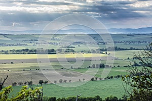 Landscape with fields from Oponice castle, Slovakia