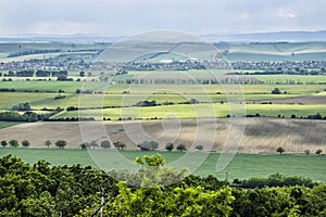 Landscape with fields from Oponice castle, Slovakia