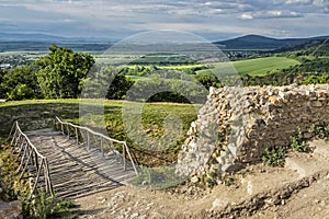 Landscape with fields from Oponice castle, Slovakia