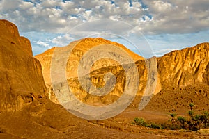 Landscape of Fint oasis near the city Ouarzazate