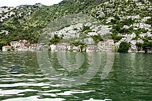 Landscape with fishers` houses on Skadar lake, Montenegro