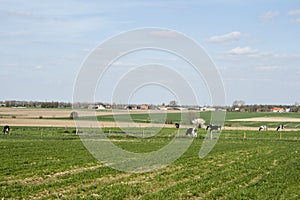 Landscape in flanders fields belgium sky and clouds farm