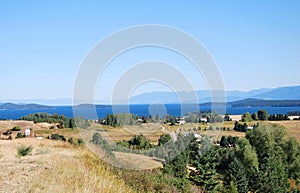 Landscape at Flathead Lake in the Rocky Mountains, Montana