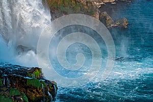 Landscape at the foot of the waterfall