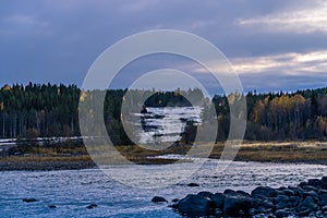 Pite river in Sweden