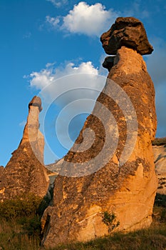 Landscape form of weathering of volcanic tuffs.