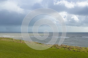 Landscape format rugged coastal view