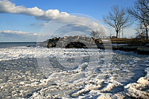 Landscape with Frozen waves
