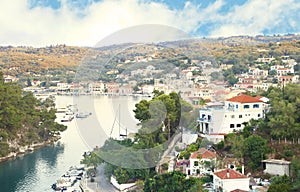 Landscape of Gaios Paxos island Greece