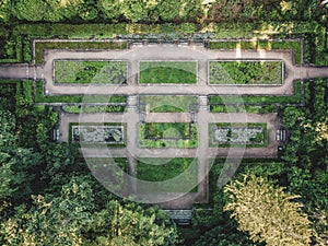 Landscape garden from above