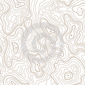 Landscape Geodesy Topographical Map Line Background. Vector photo