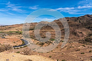 Landscape in Gheralta near Abraha Asbaha in Northern Ethiopia, Africa