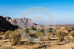 Landscape in Gheralta in Northern Ethiopia, Africa