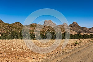 Landscape in Gheralta in Tigray, Northern Ethiopia.