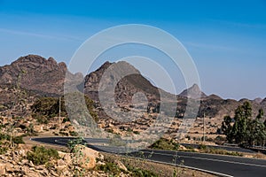 Landscape in Gheralta in Tigray, Northern Ethiopia.