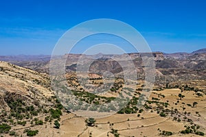 Landscape in Gheralta in Tigray, Northern Ethiopia.