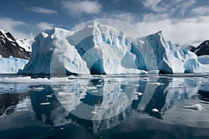 A landscape of a glacier