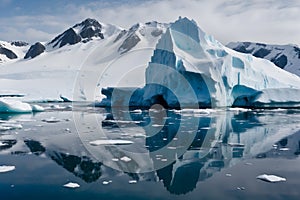 A landscape of a glacier