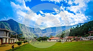 Landscape of Gocta`s Waterfall in Chachapoyas, Amazon. Peru. photo