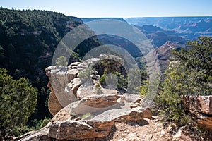 Landscape of Grand Canyon. Panoramic view of National Park in Arizona.