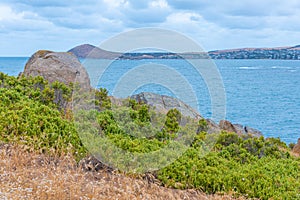 Landscape of Granite island near Victor Harbor in Australia