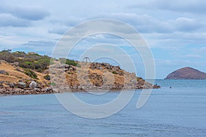 Landscape of Granite island near Victor Harbor in Australia