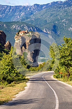 Landscape Greece Meteora road