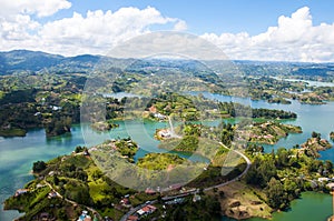 Landscape of Guatape, Colombia