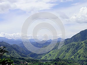 Landscape of Gunung Nona mountain stock image