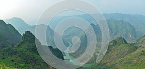 Landscape of hagiang province in vietnam, nho que river photo