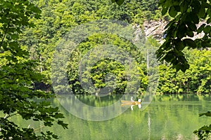 Landscape with Hamori Lake in Beech Mountains, Hungary