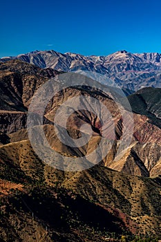 Landscape of the High Atlas mountains, Morocco