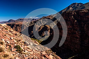 Landscape of the High Atlas mountains, Morocco