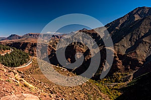 Landscape of the High Atlas mountains, Morocco