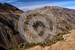 Landscape of the High Atlas mountains, Morocco