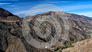 Landscape of the High Atlas mountains, Morocco