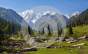 Landscape of high mountain. Kyrgyzstan