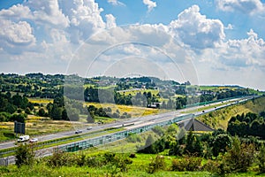 landscape highway, A1 highway north south section Pyrzowice - Piekary ÅšlÄ…skie