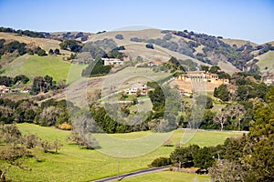 Landscape of the hills and valleys of Contra Costa county, east San Francisco bay area, California