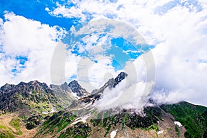 Landscape in the Himalayas Panoramic view from the top of Sonmarg, Nepal\'s Kashmir valley in the Himalayan region India.