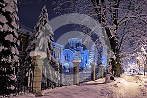 Landscape of Holy Trinity church in Banja Luka