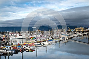 Landscape of Homer Spit harbor - Alaska - USA