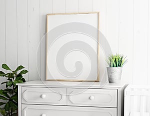 Landscape Horizontal Poster Frame Blank Mockup 3d illustrationVertical Portrait