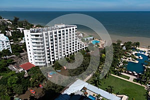 Landscape of Huahin ocean view coastline