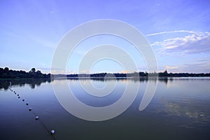 Landscape, Huai Tueng Thao evening reservoir, Thailand,