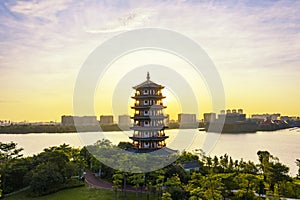 Landscape of Huayang Lake Wetland Park in Dongguan Guangdong Province China